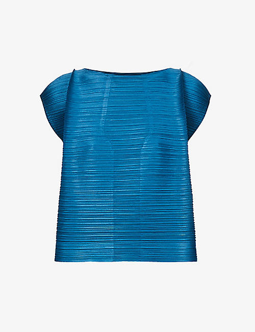 PLEATS PLEASE ISSEY MIYAKE: Hopping pleated knitted top