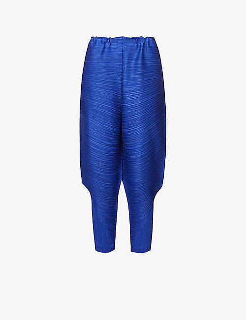 PLEATS PLEASE ISSEY MIYAKE: Tapered high-rise woven trousers
