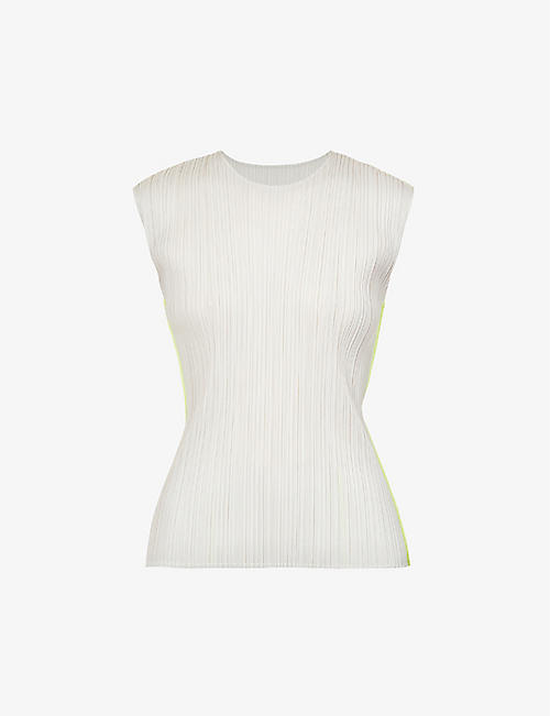 PLEATS PLEASE ISSEY MIYAKE: Sway pleated knitted top