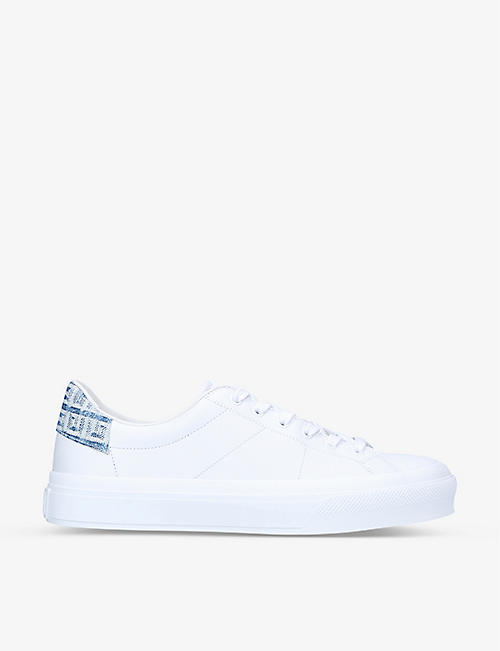GIVENCHY: GG-motif low-top leather trainers