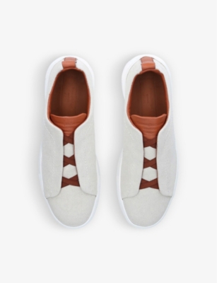 ZEGNA: Triple Stitch canvas low-top trainers