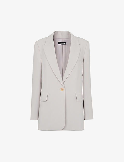 WHISTLES: Boyfriend relaxed-fit recycled polyester-blend blazer
