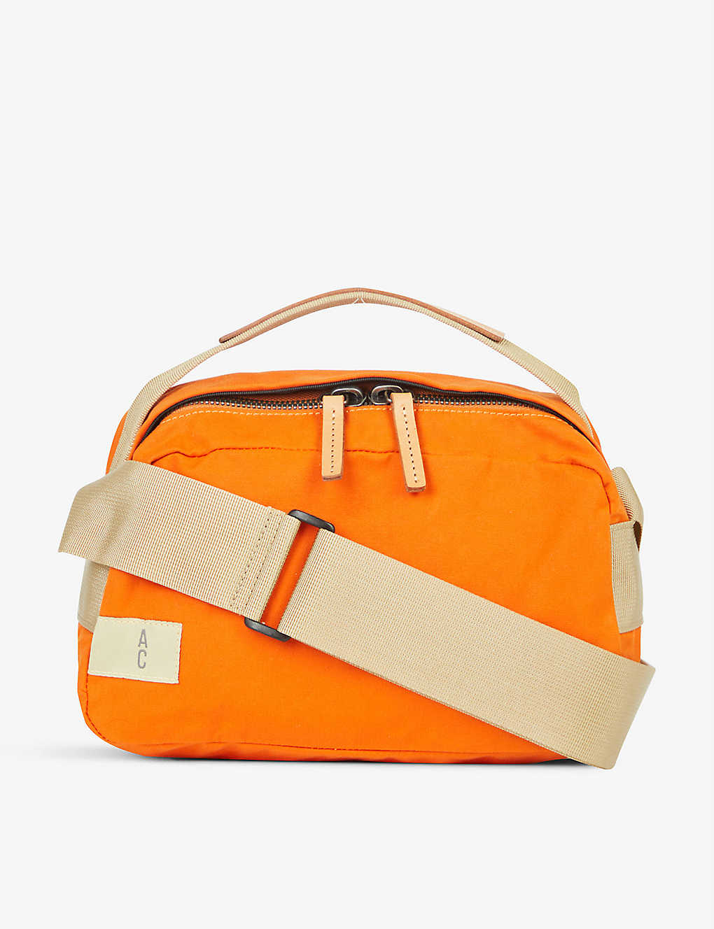 Ally Capellino Pixie Waxed-cotton Cross-body Bag In Orange