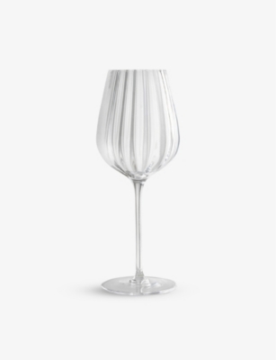 Soho Home Pembroke Scalloped Red Wine Glasses Set Of Four In Clear