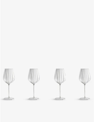 SOHO HOME: Pembroke scalloped red wine glasses set of four