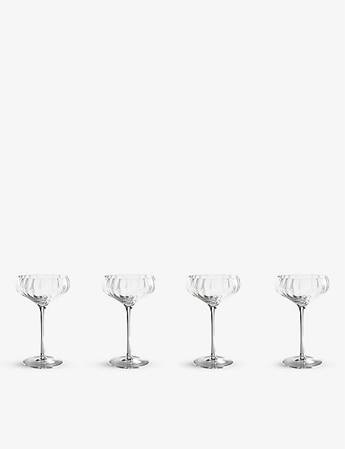 SOHO HOME：Pembroke 扇形香槟杯四件装