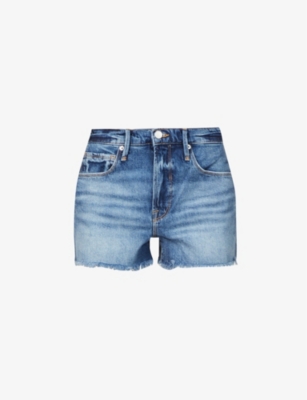 mid rise distressed shorts