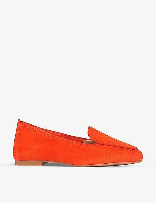 LK BENNETT: Tina square-toe suede loafers