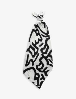ETTA LOVES: Etta Loves X Keith Haring organic-cotton muslin baby comforter 25cm x 35cm