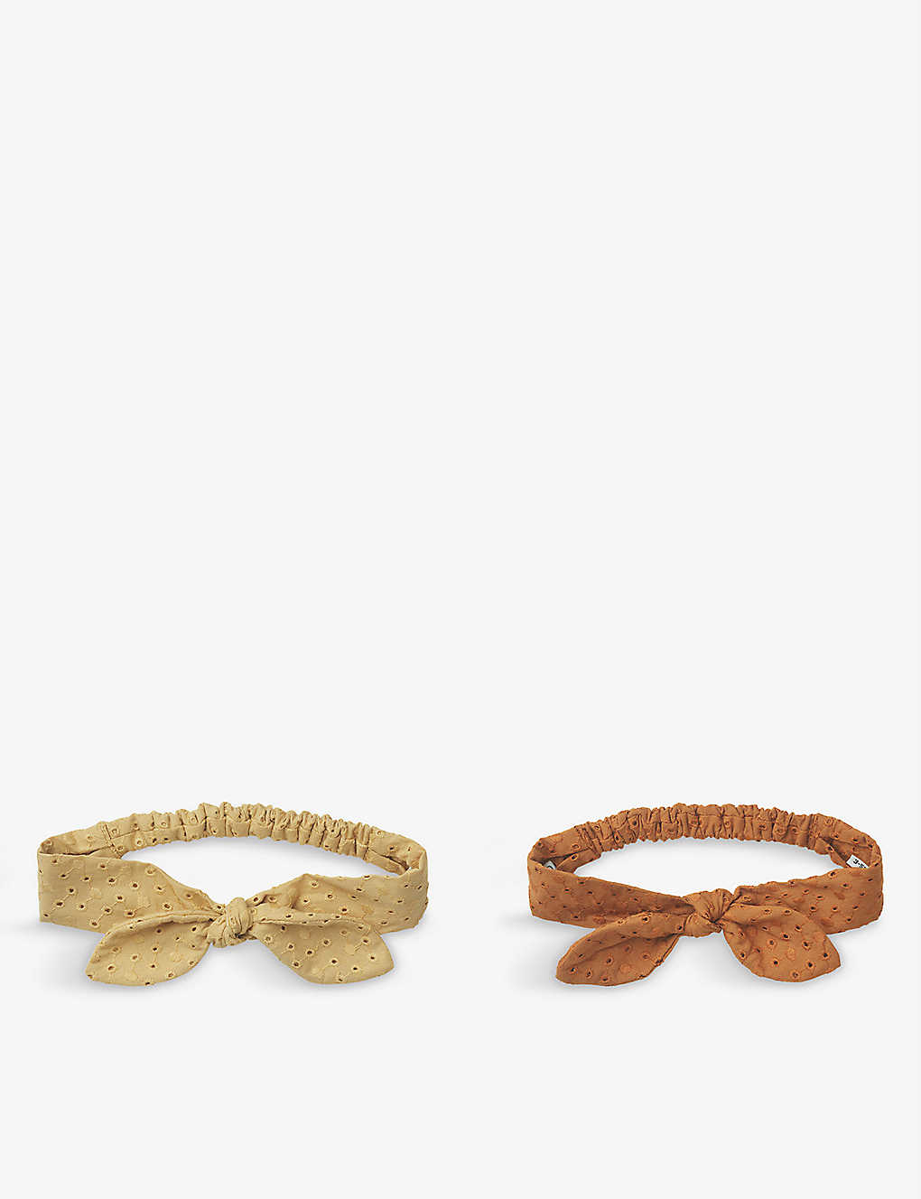 Liewood Kids' Henry Pack-of-two Organic-cotton Headbands In Almond