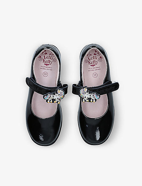 Glittery leather shoes 4-7 years Selfridges & Co Girls Shoes Flat Shoes School Shoes 