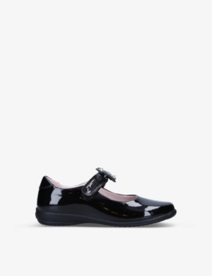 LELLI KELLY LELLI KELLY GIRLS BLACK KIDS BELLA PATENT-LEATHER SCHOOL SHOES 3-9 YEARS,56674317