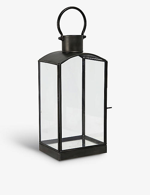 THE WHITE COMPANY: Finmere glass and steel lantern 25cm