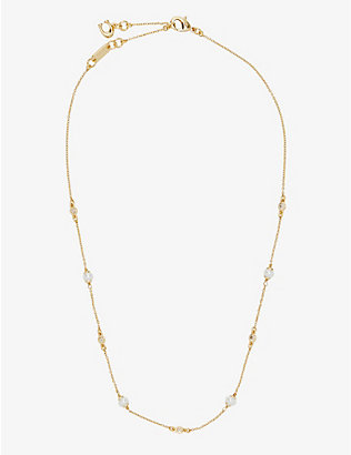 COACH: Classic faux pearl gold-toned necklace