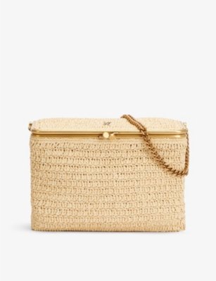 SAINT LAURENT: Fanny crocheted shoulder bag