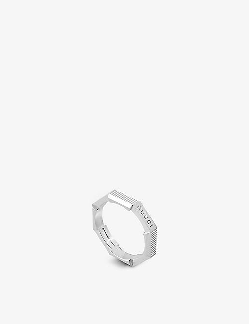 GUCCI: Link to Love 18ct white-gold ring