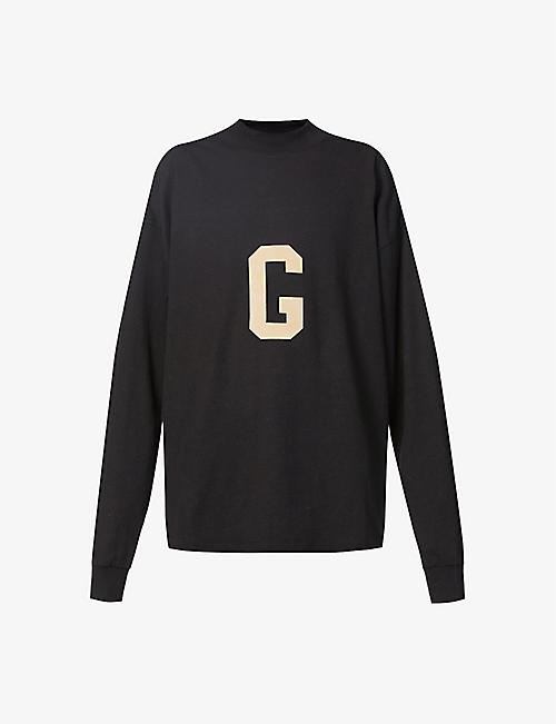 FEAR OF GOD: G-embossed oversized cotton-jersey top