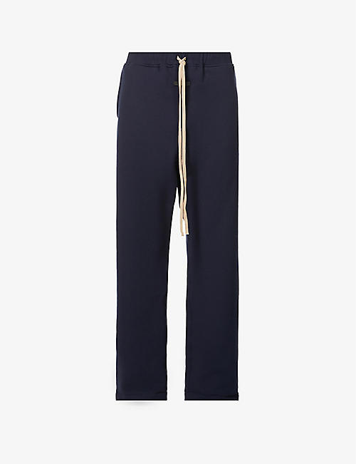 FEAR OF GOD: Brand-tab straight cotton-jersey jogging bottoms
