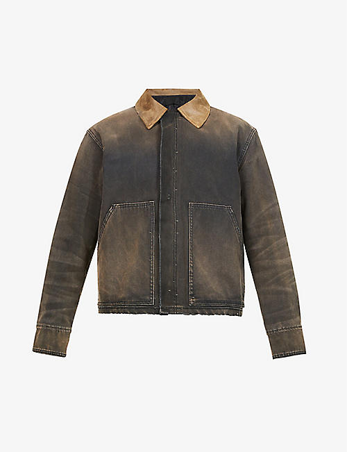FEAR OF GOD: Stone-washed boxy-fit cotton-canvas work jacket