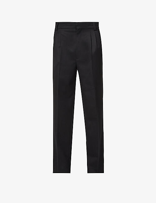 FEAR OF GOD: Pleated regular-fit straight wool trousers