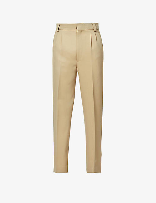 FEAR OF GOD: Pleated regular-fit straight wool trousers