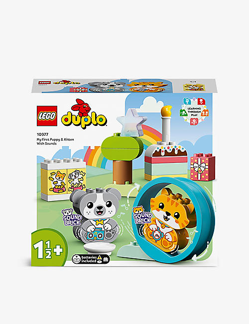 LEGO：LEGO® DUPLO® 10977 My First Puppy & Kitten 我的第一款小狗和小猫玩具套装
