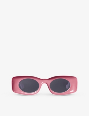 Loewe Paula Ibizia Original 49mm Square Sunglasses In Coral Pink