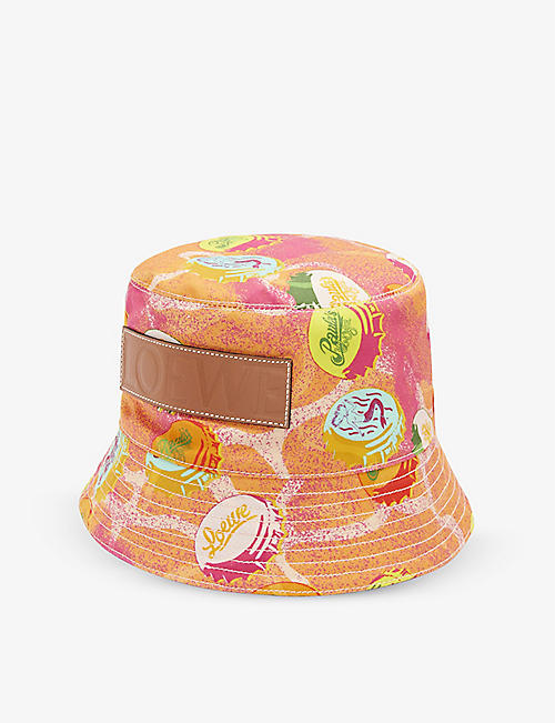 LOEWE: Loewe x Paula’s Ibiza Bottle Caps graphic-print cotton bucket hat