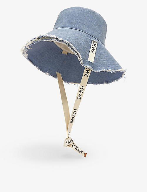 LOEWE: Loewe Paula's Ibiza Fisherman frayed cotton bucket hat
