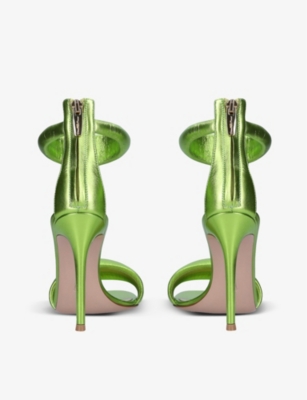 GIANVITO ROSSI Bijoux metallic leather heeled sandals