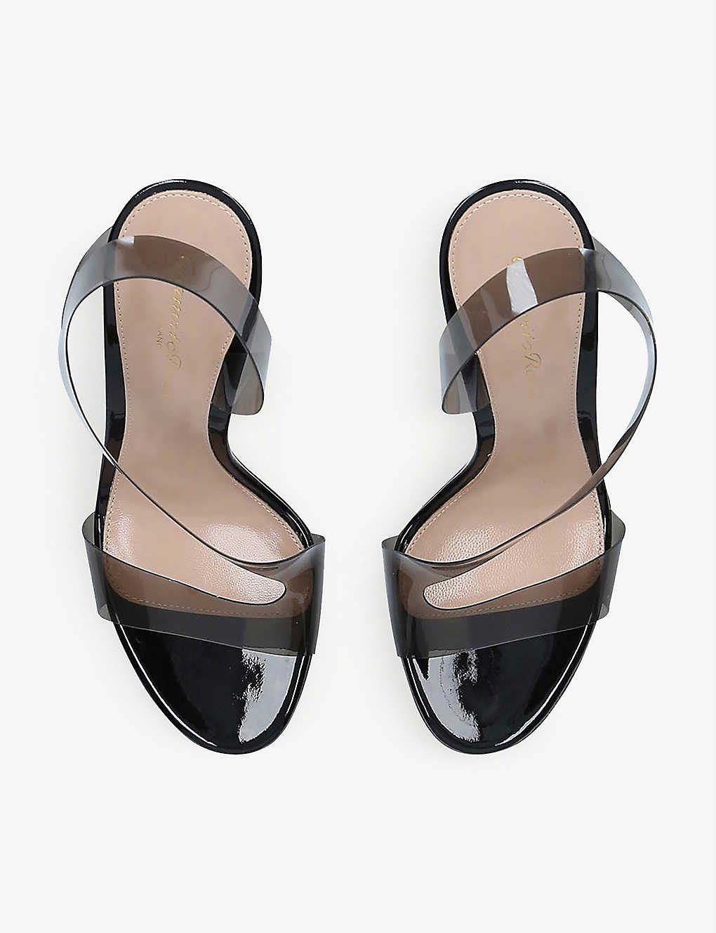 GIANVITO ROSSI Metropolis transparent-strap PVC heeled sandals