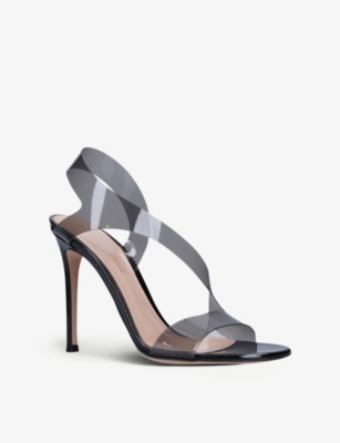 GIANVITO ROSSI Metropolis transparent-strap PVC heeled sandals