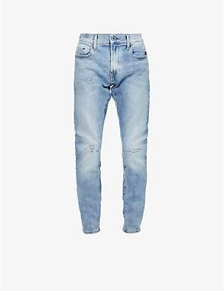 G-STAR: Revend distressed-panel skinny-fit jeans