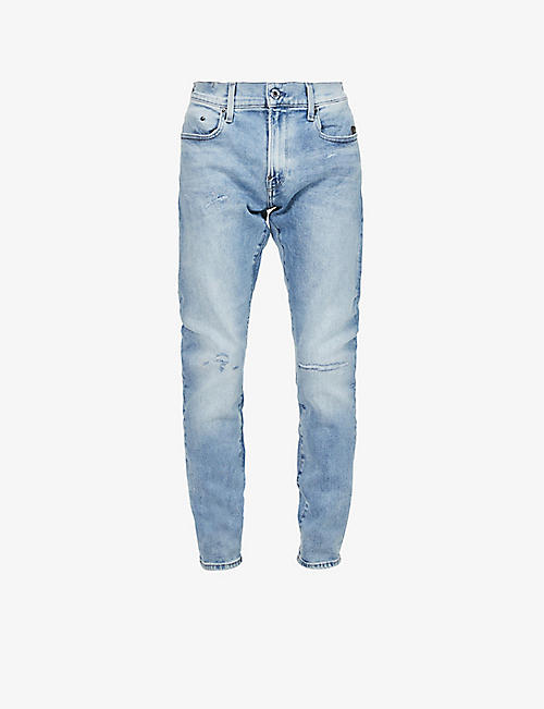 G-STAR: Revend distressed-panel skinny-fit jeans