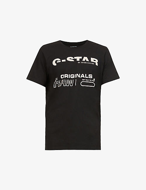 G-STAR: Logo-print organic-cotton jersey T-shirt