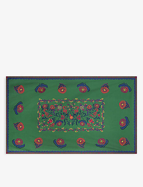 ANNA + NINA: Enchanted Forest printed woven tablecloth 150cm x 255cm