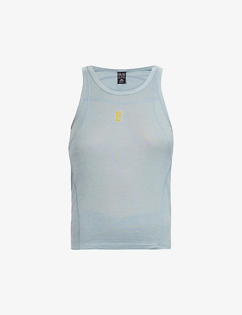 P.E NATION: Full Count woven-logo stretch-jersey tank top