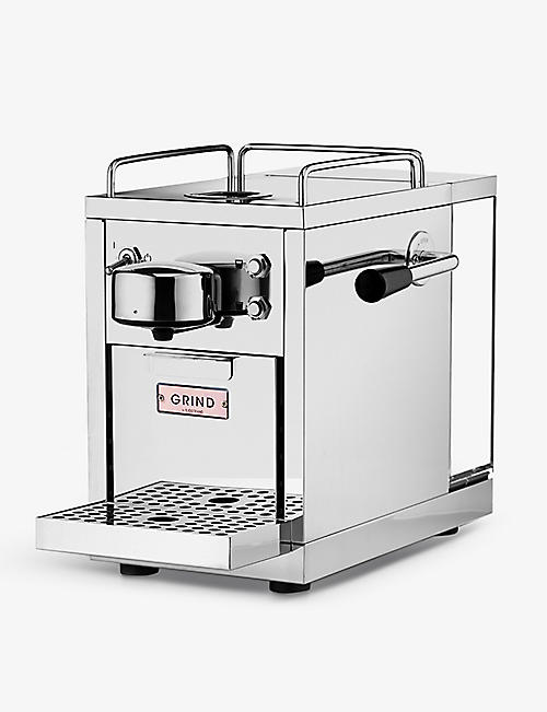 GRIND: Logo-print metal coffee machine 31cm