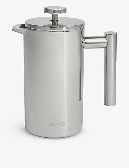 GRIND：Grind x Sjöstrand 徽标印花不锈钢电动打奶器 300 毫升