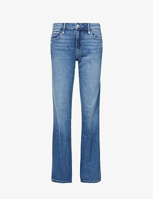 Selfridges & Co Women Clothing Jeans Flared Jeans Carly drawstring-waistband wide-leg mid-rise jeans 