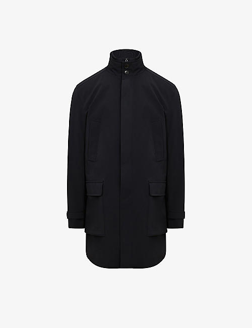 REISS: Player funnel-neck stretch-woven jacket