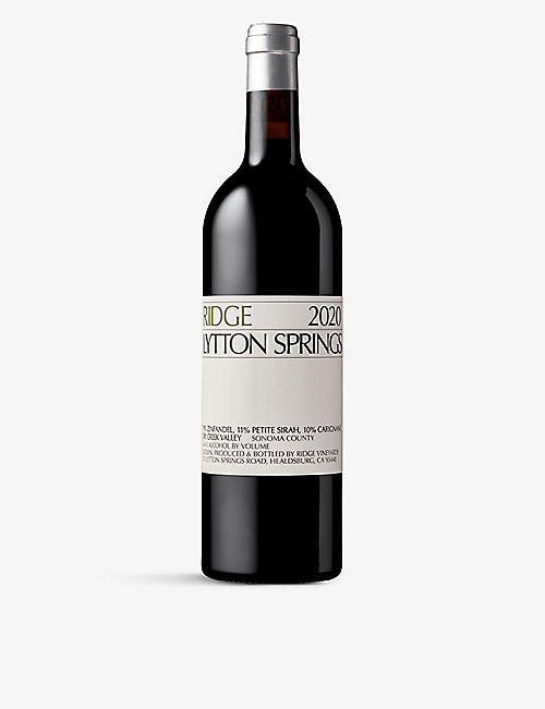 USA: Ridge Vineyards Lytton Springs 2020 zinfandel white wine 750ml