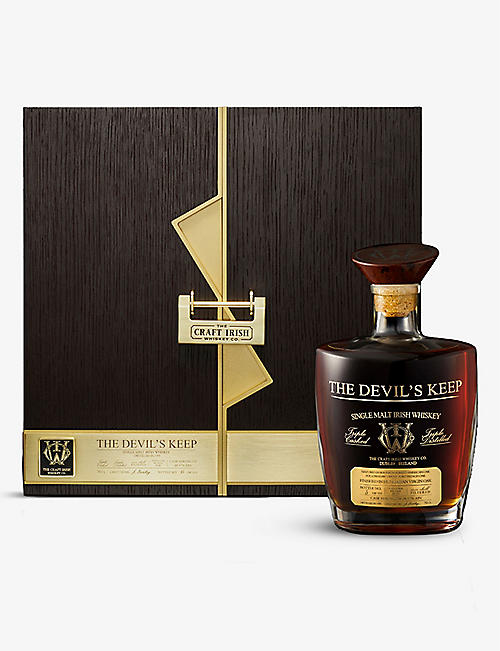 IRISH WHISKY: The Craft Irish Whiskey Co. The Devil's Keep single malt whiskey gift box 700ml