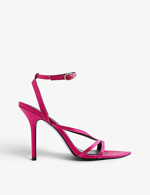 REISS: Camilla strappy leather-blend heeled sandals