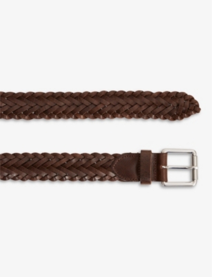 Carlton woven leather belt