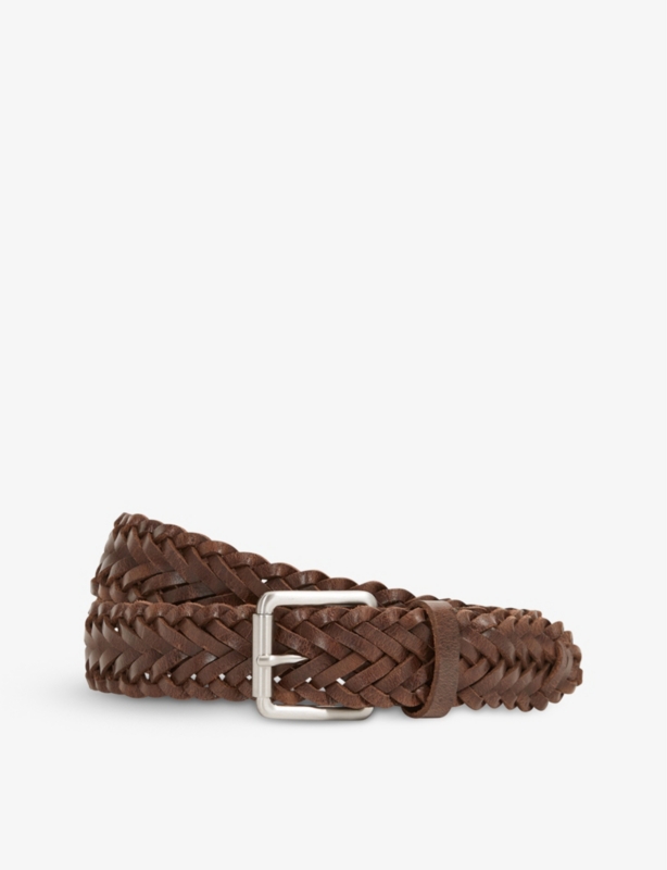 Carlton woven leather belt