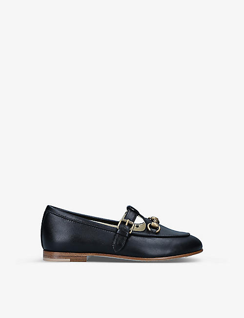 GUCCI: Horsebit-detail leather loafers 4-9 years