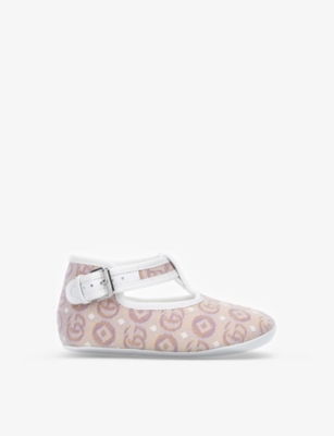 Gucci Babies' Teo Woven Shoes 6 Months - 1 Year In Beige