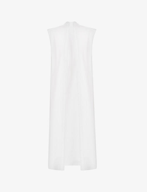 SERIENUMERICA: Asymmetric sleeveless stretch-cotton midi dress