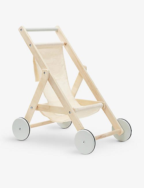 KIDS CONCEPT: Kids cotton and wood toy stroller